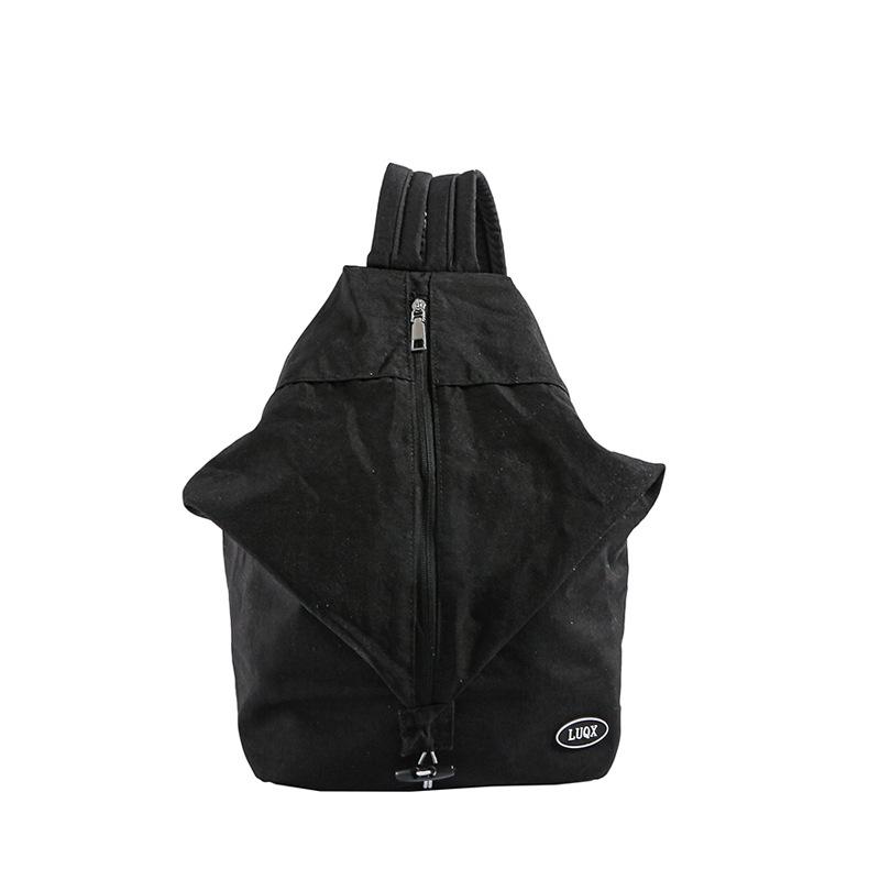 Niche Ontwerp Nylon Rugzak voor Dames Gepersonaliseerde Trendy Schoudertas Grote Capaciteit Eenvoudige en Modieuze Rugzak one size fits all zwart