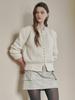 Maxza Sprinkle Button Round Neck Puff Cardigan