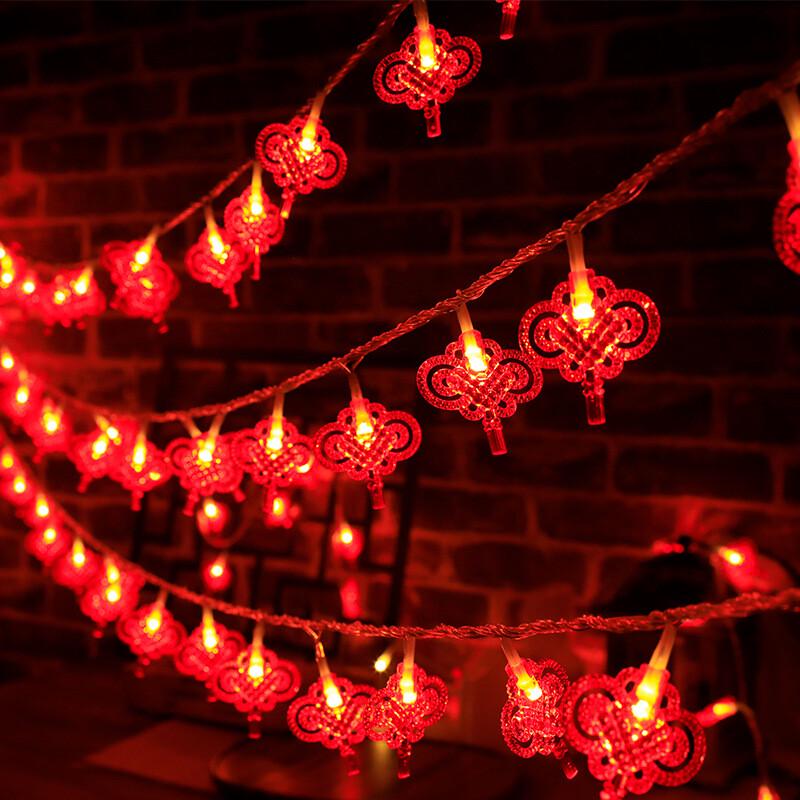 Beigong Festive Red Chinese Knot LED String Lights