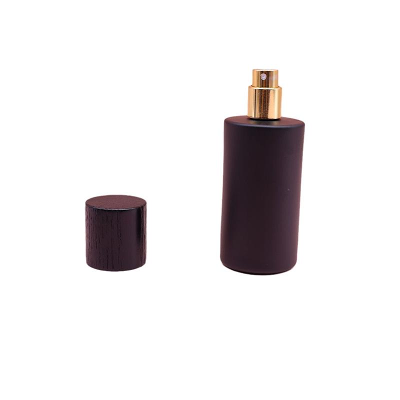 50Ml Black Gold Polyhedral Cover Refillable Thick Glass Spray Perfume Bottle Empty Atomizer Bottle Makeup Cosmetic Container