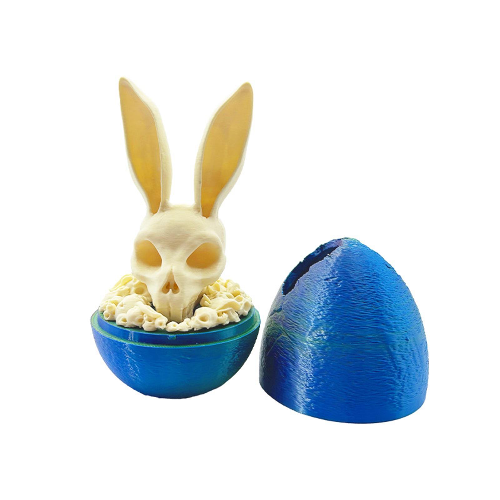 

Bunny Egg Easter Toy 3D Printed Bunny Creative Desktop Ornament Model One Size