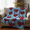 Pink Xmas Bow Tree Anime Cartoon Flannel Blanket Soft Warm Throw for Bedroom Sofa Car Kids Holiday Gift