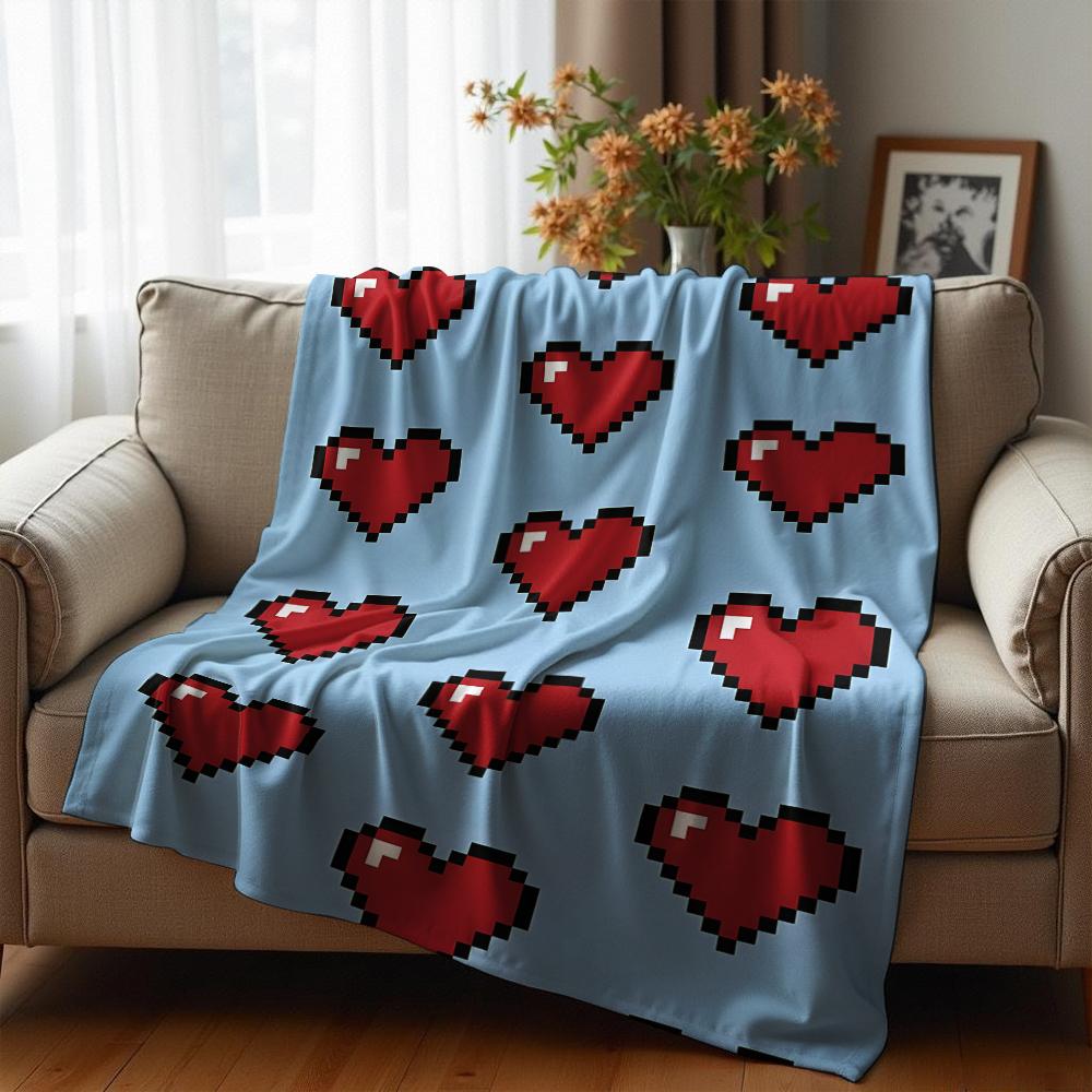 Pink Xmas Bow Tree Anime Cartoon Flannel Blanket Soft Warm Throw for Bedroom Sofa Car Kids Holiday Gift
