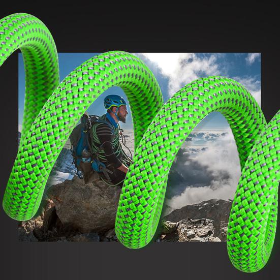 10.5MM 1M Horolezecké lano 25kN Venkovní Skalní lezení Pletené Statické lano Vysoká zátěž Slaňování Práce ve výškách Záchranné lano Horolezecké vybavení