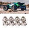 8PCS Metal M4 Wheel Lock Nut Flange Nylon Lock Nuts for   Typhon 1Celsius10 RC Car Parts