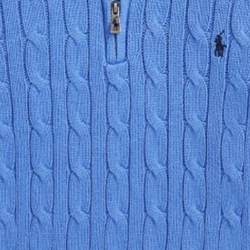 Polo Ralph Lauren Striped Mock Neck Pullover Logo Slim Fit Long Sleeve Sweater Kids sweater Blue CWPOSWEB6820493-400