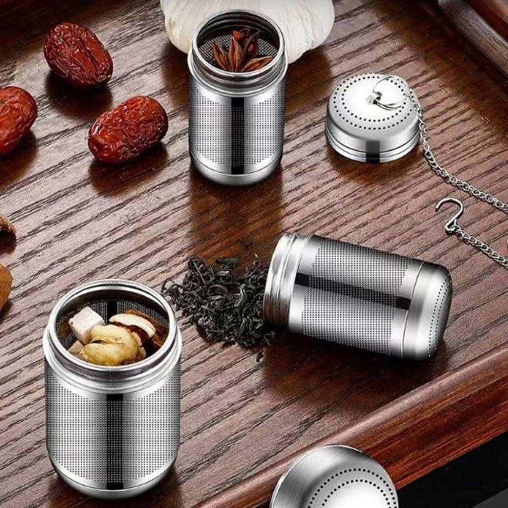 Rostfritt stål Lösbladste-bryggare Finmaskiga filterpåsar Te-infuser Sil Köks-tekärl