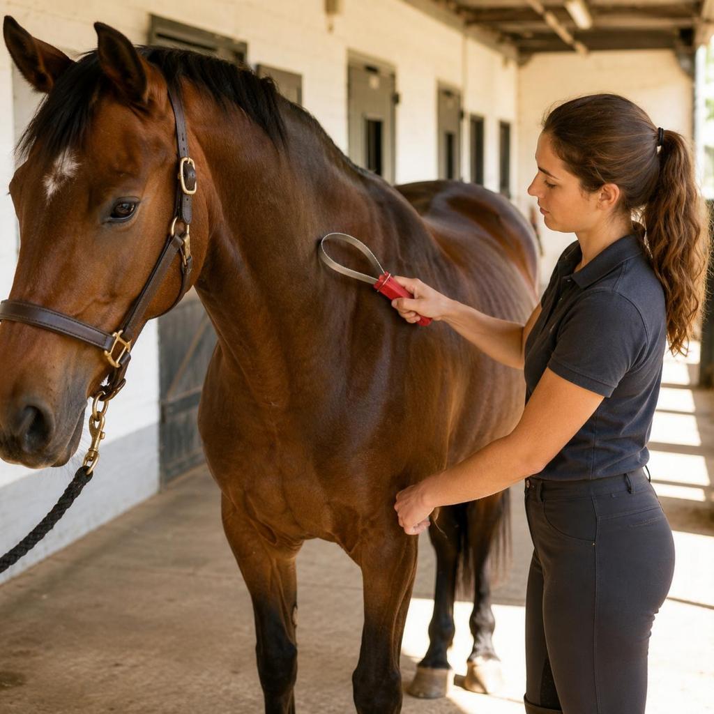 Horse Sweat Scraper Lightweight Serrated Horse Scraper Shedding Blade Rust-Resistant Equine Grooming Easy To Clean For Stable