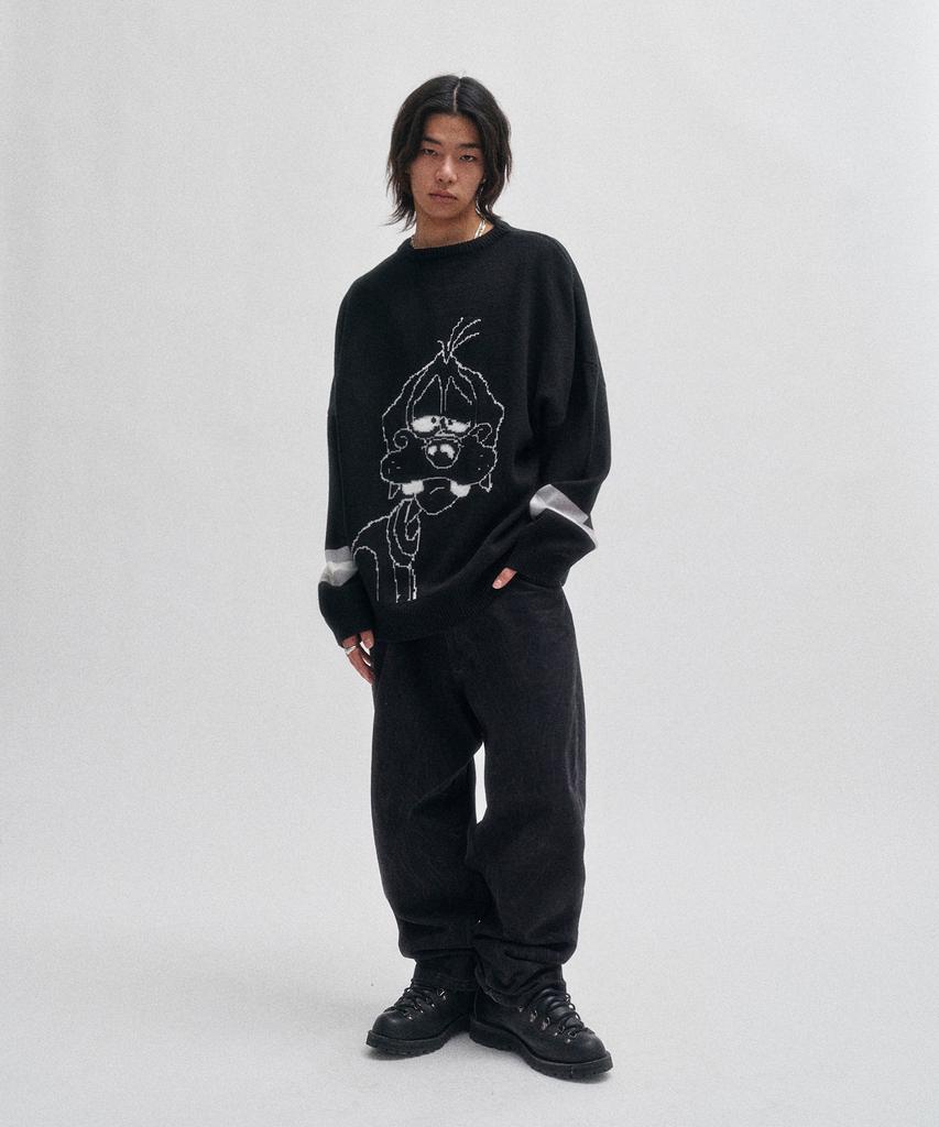 RETRIEVER CLUB Sleeping Dog Knit [Black]