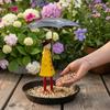 Umbrella Girl Bird Feeder Outdoor Decorative Hummingbird Feeder And Bird Bath Hanging Metal Platform Seeds Tray for Courtyard Balcony Garden