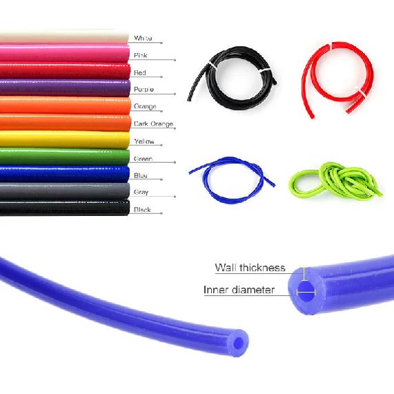 Saisika 5M Silicone Vacuum Tube Hose Silicon Tubing Universal 3MM 4MM 6MM 8MM Blue Black Red Yellow Auto parts Car Accessories