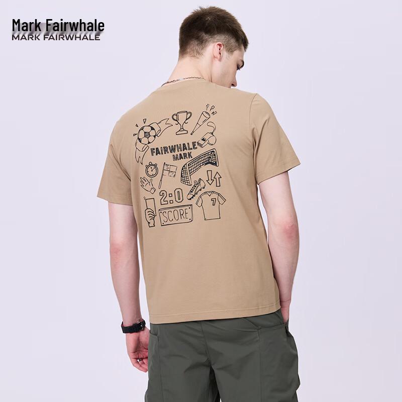 Mark Fairwhale Men s Back Print & Embroidered Round Neck T-Shirt L