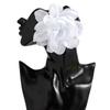 Salircon Übertriebene Satin Elegante Große Blume Hängeohrringe Vintage Mode Party Damenohrringe Hochzeitsbankett Schmuck