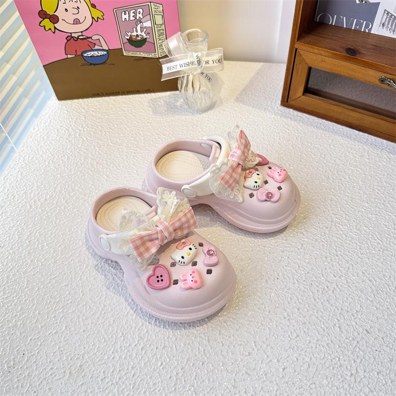 2026 Girls’ Non-Slip Beach Sandals - Cute Summer Princess Slippers 26-27 розовый