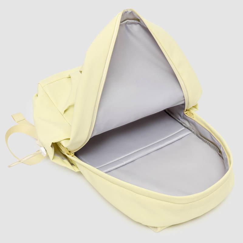 Solid Color Student Schoolbag Large Capacity Nylon Backpack