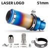 51mm Racing Motorcycle Exhaust Muffler GP-project Universal Sport Bike Muffler