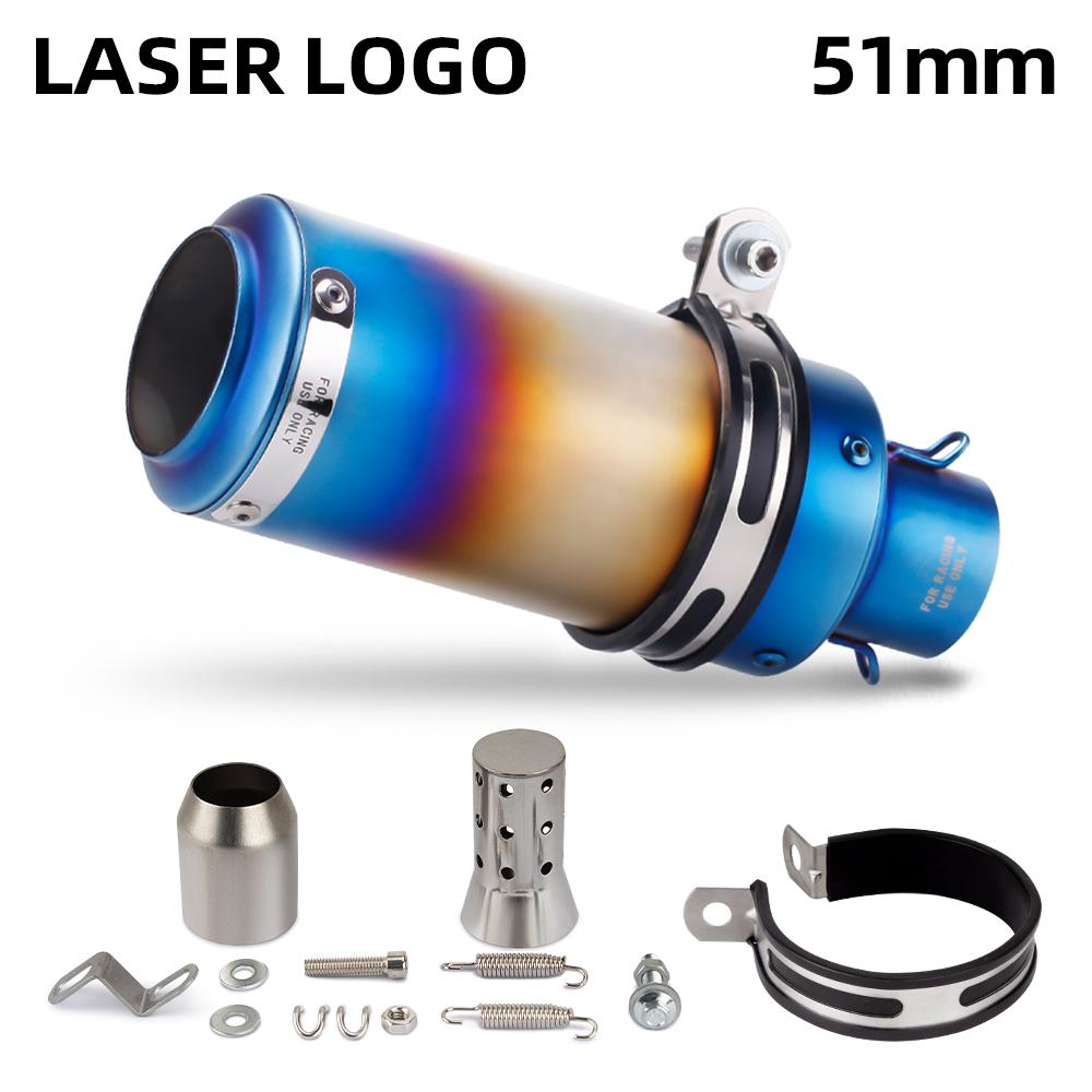 51mm Racing Motorcycle Exhaust Muffler GP-project Universal Sport Bike Muffler
