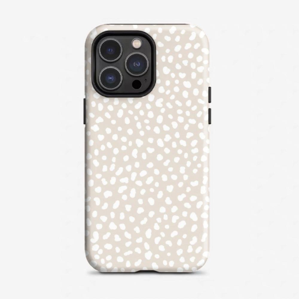 Minimalist dot pattern design phone case suitable for iPhone17 16 15 14 13 12 11Pro/Max/Plus anti drop and shockproof back cover