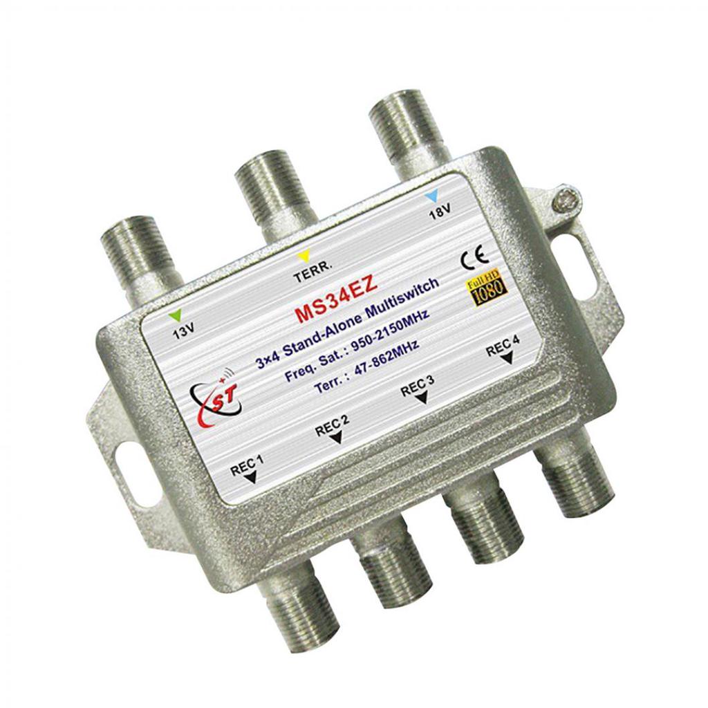 Buy 3x4 FTA TV LNB Switch Cascade Satellite Multiswitch Splitter for DVBS2 DVBT2 at affordable