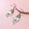 French New Style Fresh Leaf-shaped Tassel Earrings
