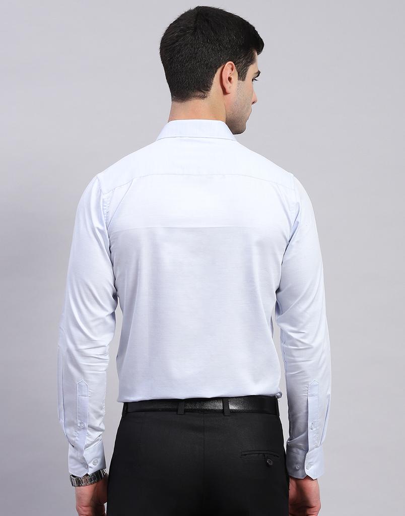 MONTE CARLO Light Blue Solid Cutaway Collar Shirt