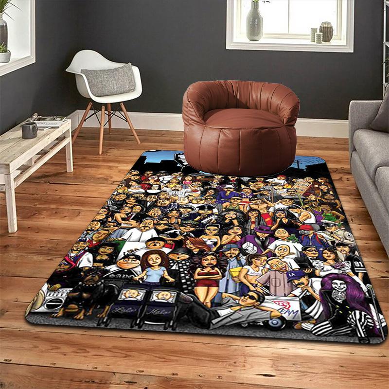 Homies Rug Floor Mat for Living Room or Bedroom Soft and Comfortable Carpet a Gift for Birthday and Holiday.