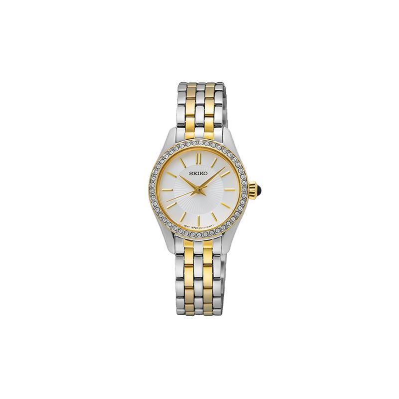

SEIKO 50 meters waterproof Quartz Steel Strap 26mm women s watch white dial SUR540P