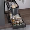 Under Sink Organizer Rack Kitchen Drawer Storage Racks Household Slide Out Type Spice Shelves 2 Layers Portable Condiment Shelf