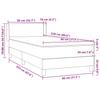 Box Spring Bed with Mattress Light Gray 80 X 220 Cm Velvet