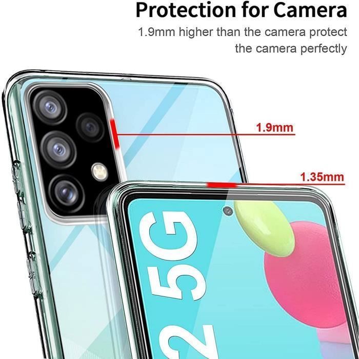 Coque pour Samsung A52 4G/5G Protection Renforcée Haute Qualité Silicone Transparente