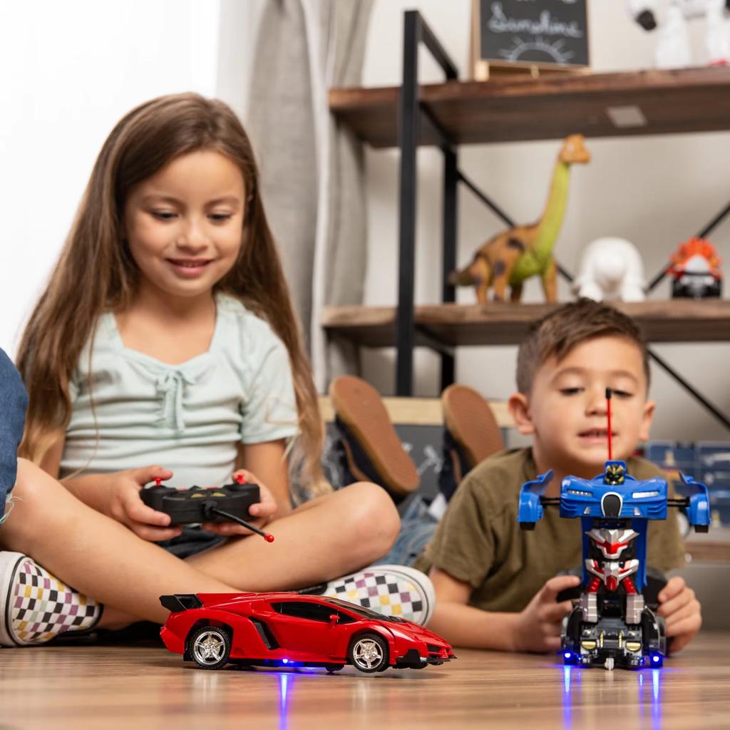 Electric RC Car 2 In 1 Transformation Robots Sports Vehicle Model Robots Boys Toys Remote Cool RC Deformation Cars Kid Toy Gifts