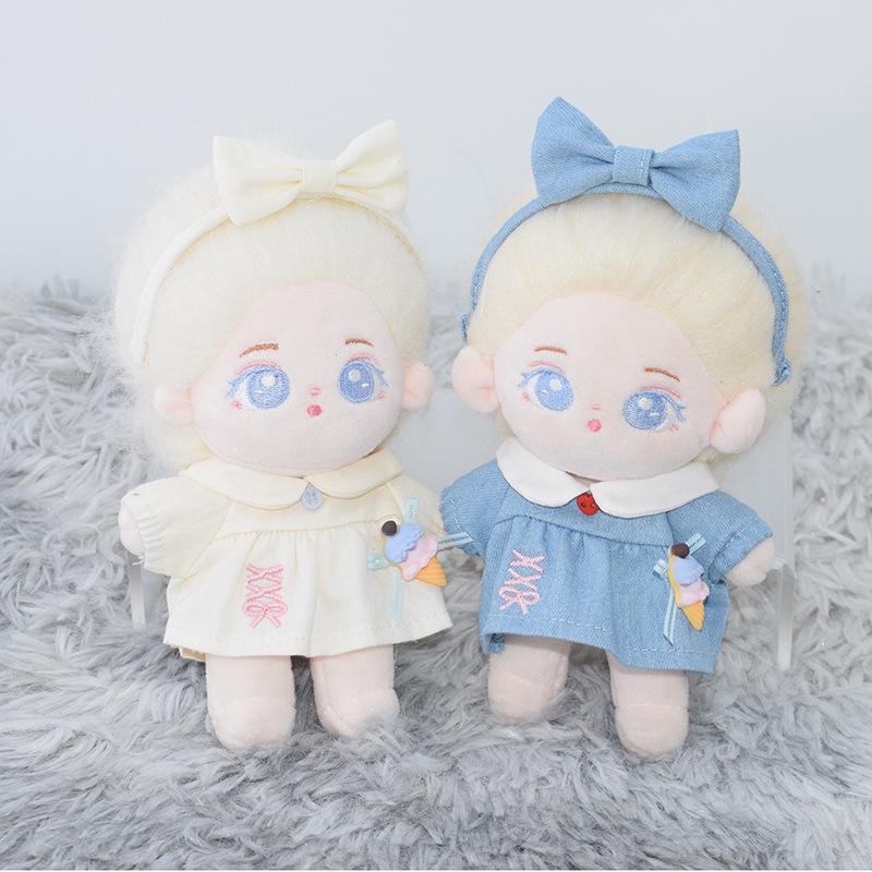 10CM Cotton Doll Starfish and Normal Body Skirt - Universal Cute Dress-Up Clothes for Chubby Dolls