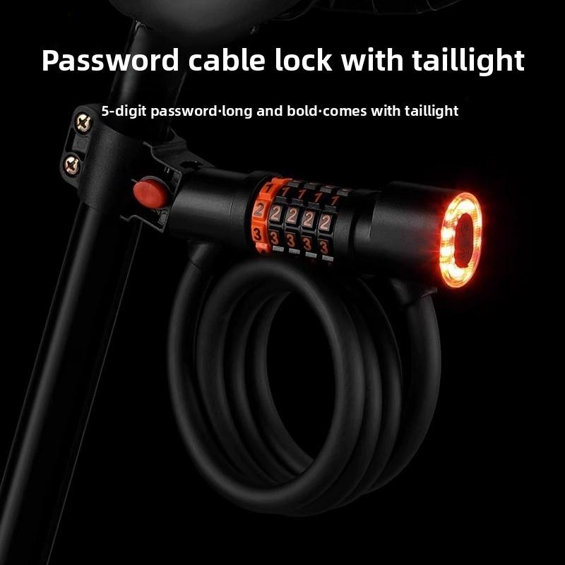 Candado de bicicleta antirrobo con combinación de seguridad para moto y scooter