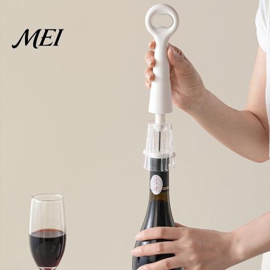Kitchen Accessories for Dining Table Air Pressure Wine Bottle Opener, with Stainless Steel Spiral And Ergonomic Handle, Opener Red White 2 in