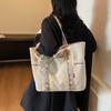 Casual Large-capacity Canvas Bag Women's Fashion Shoulder Commuter Tote Bag Versatile Class Tote Bag