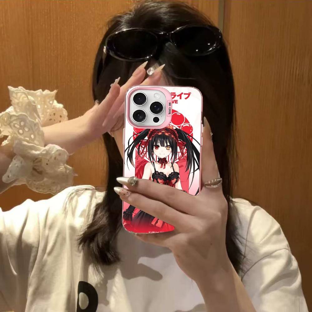 Date A Live Cartoon Phone Case For IPhone 17 16 15 14 13 12 11 Pro MAX Matte Shockproof Back Anti Fall Matte Cover