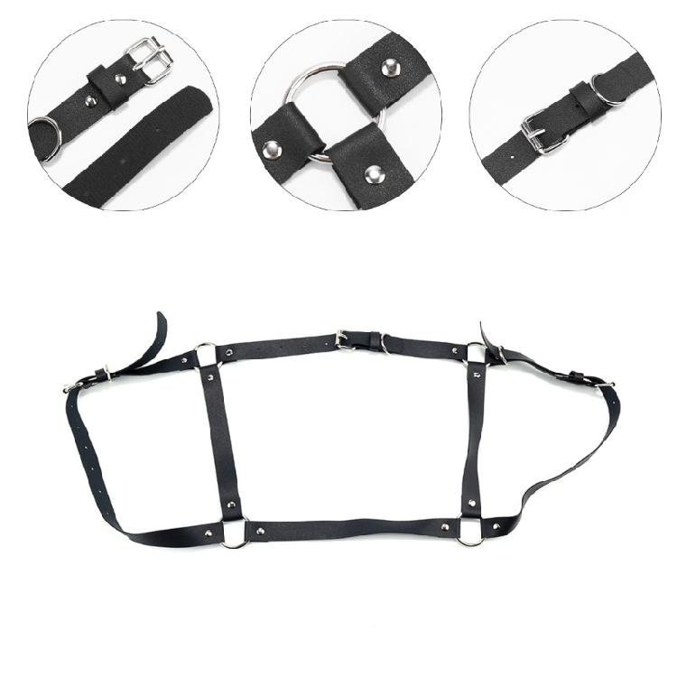 Adult Vintage PU Suspenders Bondage Belt with Adjustable Suspender Strap