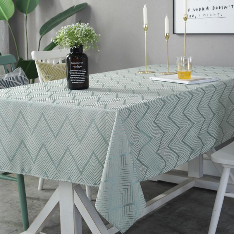 2pcs/lot New jacquard tablecloth geometric wave pattern tablecloth waterproof tablecloth rectangular cover towel