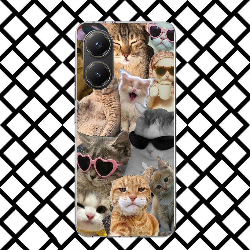 Crying Cat Memes Phone Case for Xiaomi Poco F7 Ultra X7 X6 X5 Pro X4 Gt M8 M7 Redmi 15 15C 13 13C 12 12C Soft Cover Fundas Poco