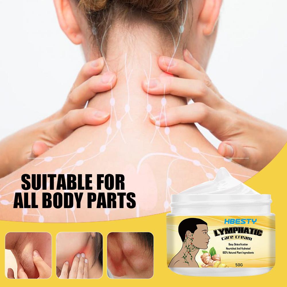 Hbesty Lymphatic Massage Cream Herbal Fragrance Neck And Underarm Care Balm 50g