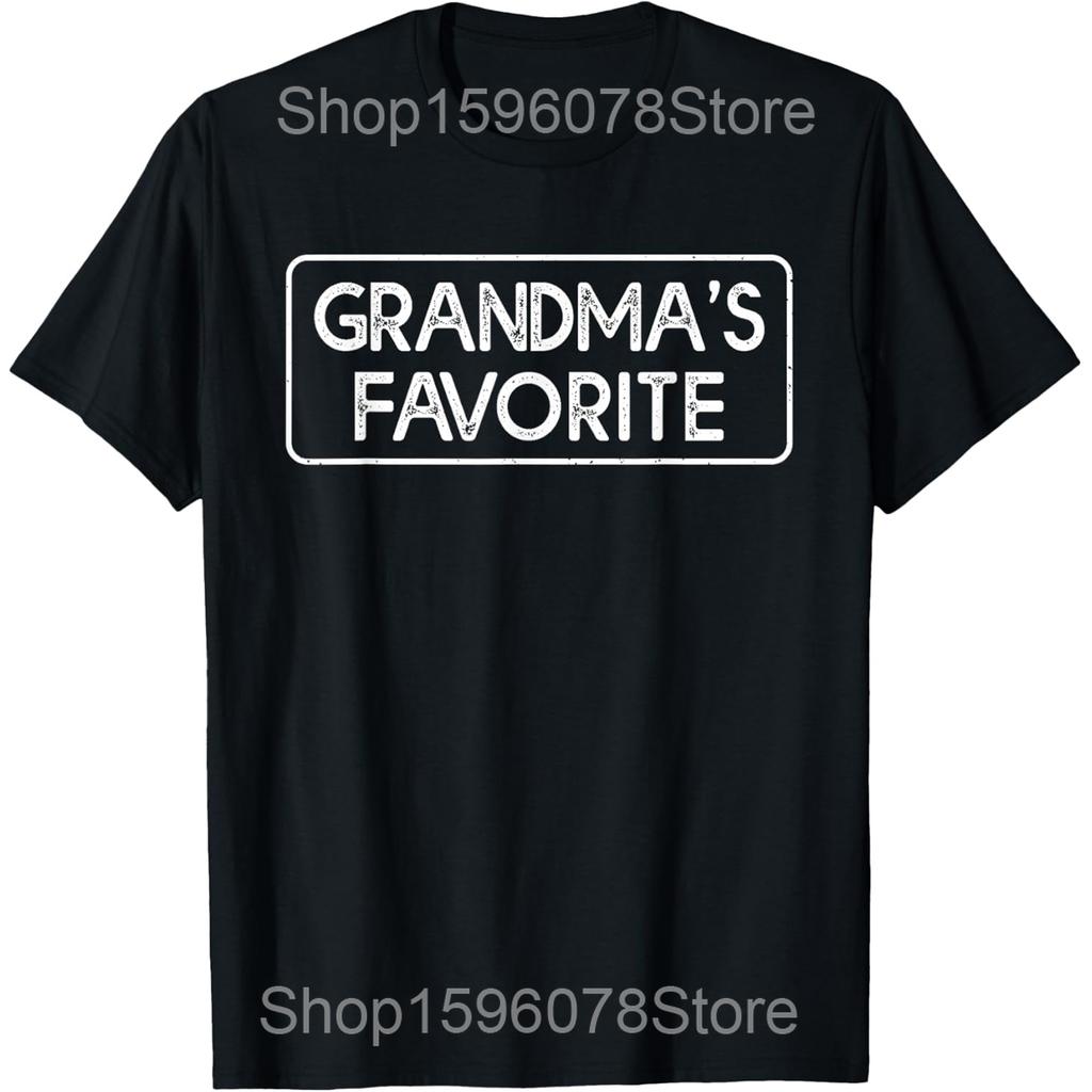 Funny Grandmas Favorite Graphic T Shirts Men Women Pure Cotton Humor Streetwear Tee Shirt Short Sleeve Unisex Loose Clothing