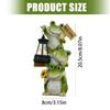 Unique Gift Solar Powered Frogs Garden Lanterns Resins Sculpture Waterproof Ornament For Outdoor Lawn Yard Home Decors