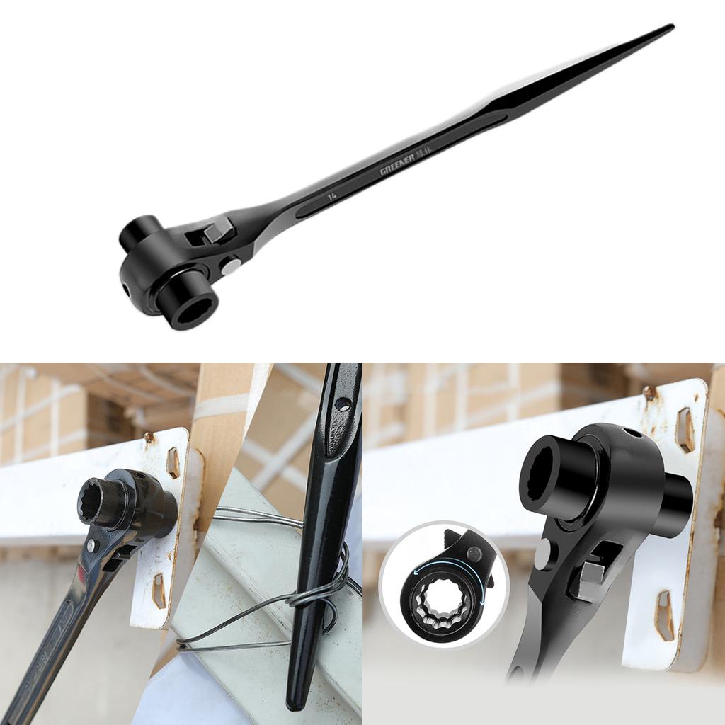 Pointed Ratchet Universal Wrench Pointed Socket Wrench Adjustable Two-way Plum Blossom Socket Quick Combination Wrench