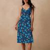 Women's Spaghetti Strap Backless Bow Loose Casual Beach Holiday Dress Sundress
