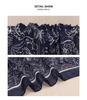 Sciarpa Stola Floreale Blu Scuro Leggera Stile Europeo & Americano Primavera-Autunno
