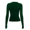 Spring & Fall New Arrival Cross-Border Fashion Round Neck Tight Casual and Comfortable Raglan Long Sleeves T-shirt Pure Color Silm Pullover Base