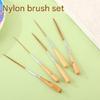 Pack of 5 Artisanal Brushes Featuring Short Grip and Elastic Bristles for Oil Gouache Creations Detailed Work