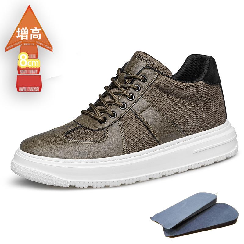 

Invisible inner height increase 8CM hollow men s shoes spring men s little white board shoes men s Korean version trend versatile casual leather shoes 47