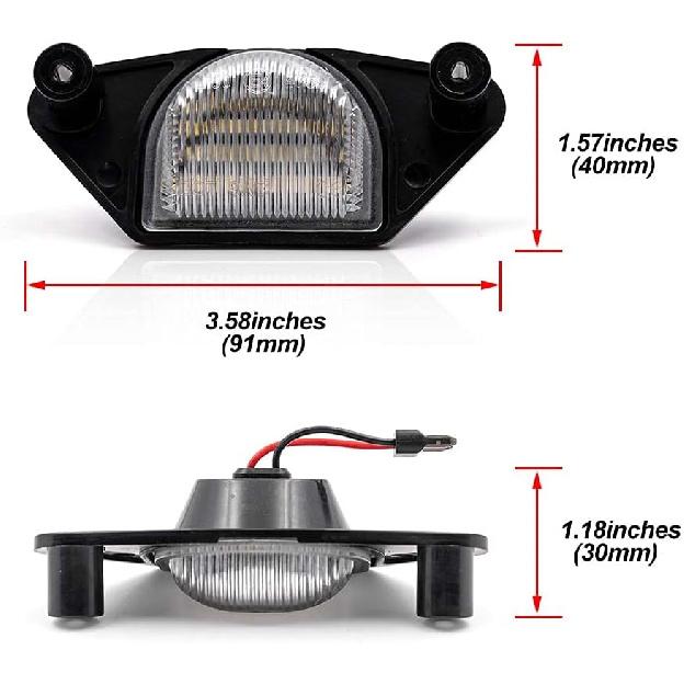 LED License Plate Lights Number Lamp for Chevy Corvette C4 C5 C6 Powered by High Power SMD Xenon White LED Error Free 2pcs