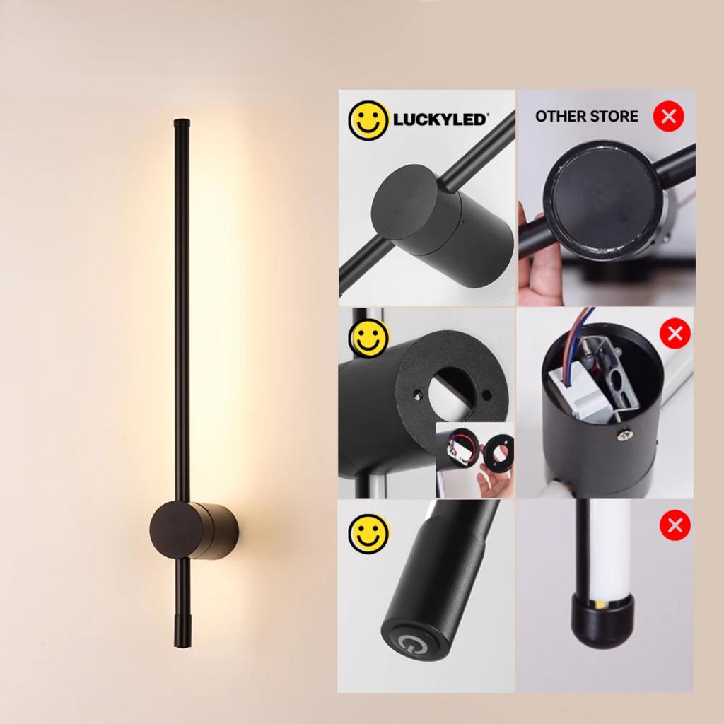New Modern LED Wall Light 100cm/120cm Sconce Interior Bedroom Black White